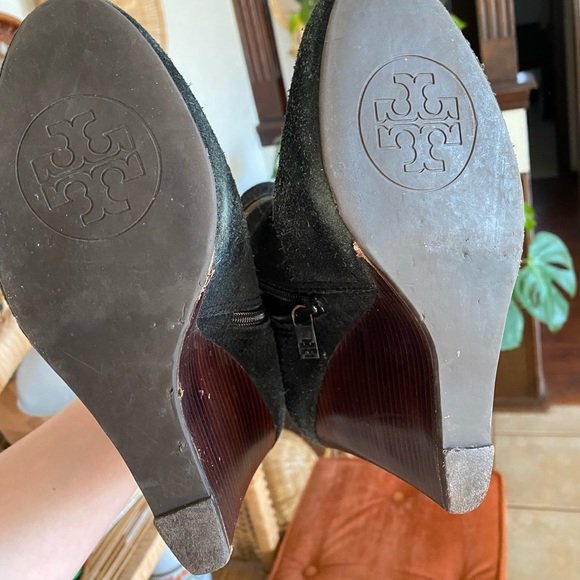 Tory Burch Suede Wedge Ankle Boots - Picture 7 of 15